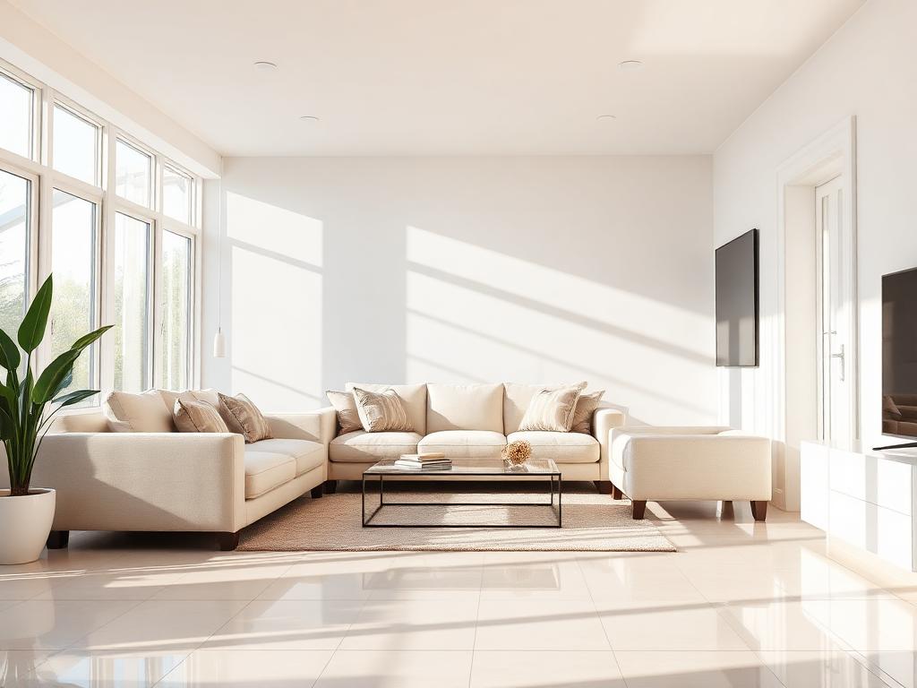 Spotless clean living room after SparkClean cleaning service